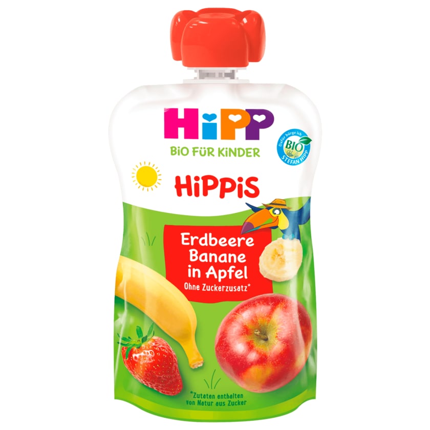 Hipp Hippis Ferdi Frosch Bio Erdbeer-Banane in Apfel 100g